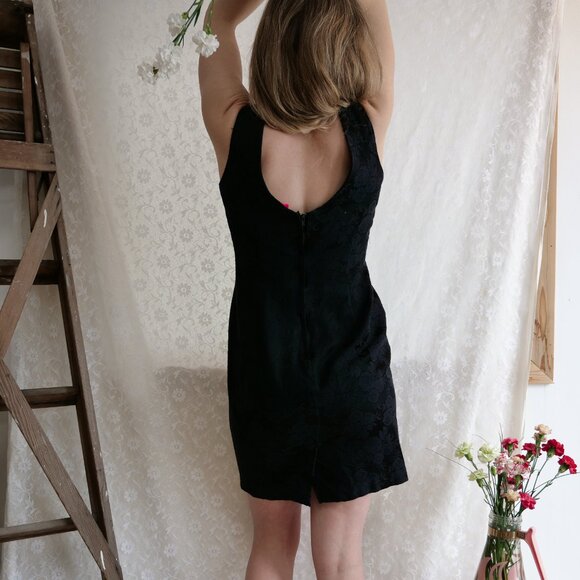 Vintage Little Black Dress 90s Retro Dresses 1990s Sustainable Thrift - Picture 5 of 9